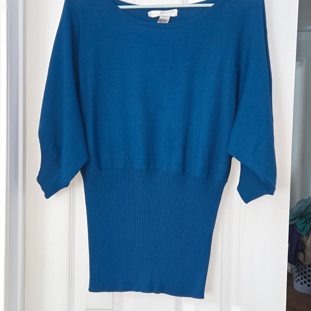 Kenar Blue Women's Crew Neck Sweater